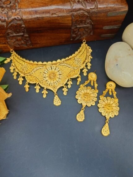 MS Jewellers – Royal Indian Gold Plated Choker Set