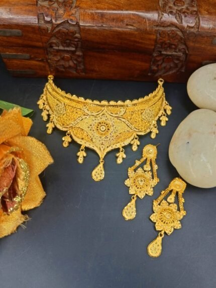 MS Jewellers – Royal Indian Gold Plated Choker Set