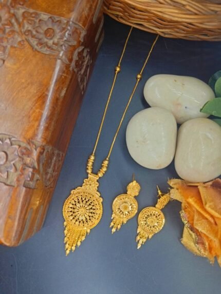 MS Jewellers – Traditional Gold Plated Dokiya Set